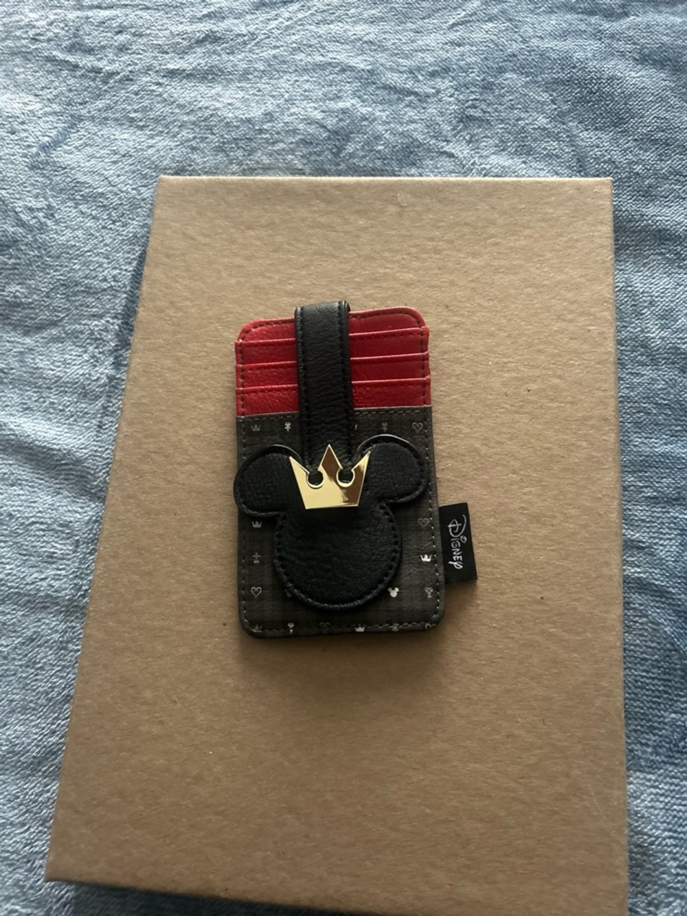 Disney Black and Red Mickey Crown Card Holder